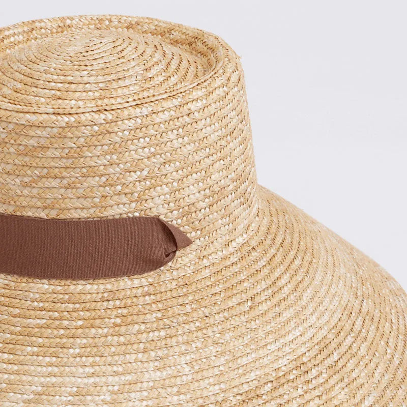 Chapeau de Paille Large Bord – Ruban Noué