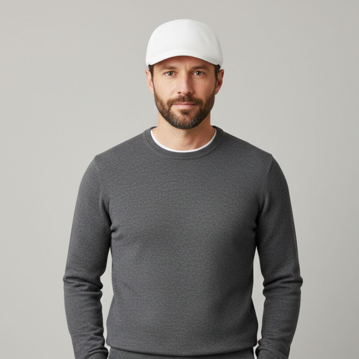 Casquette Plate Blanche Homme