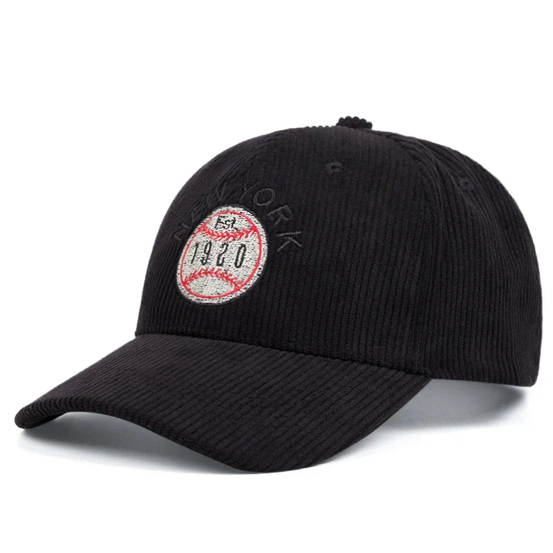 Casquette Baseball Côtelée Brodée – New York 1920