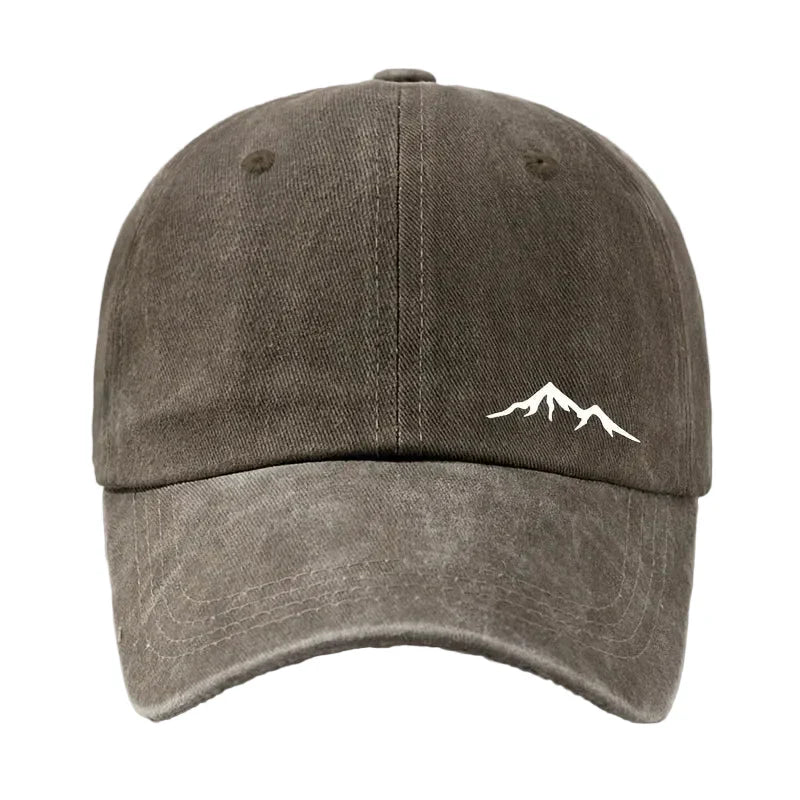 Casquette Baseball Effet Délavé – Broderie Montagne