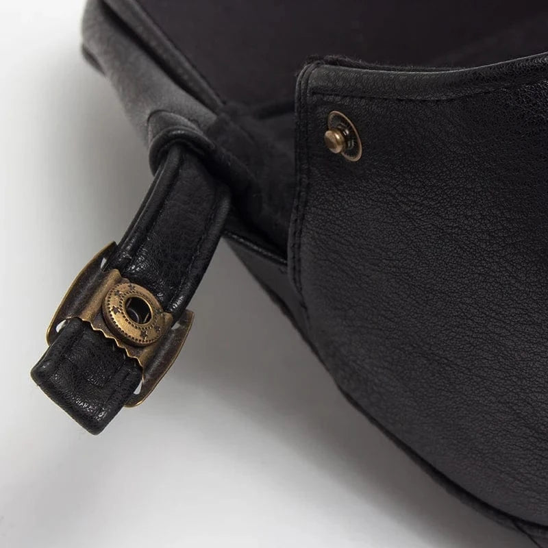 Beret Casquette Cuir