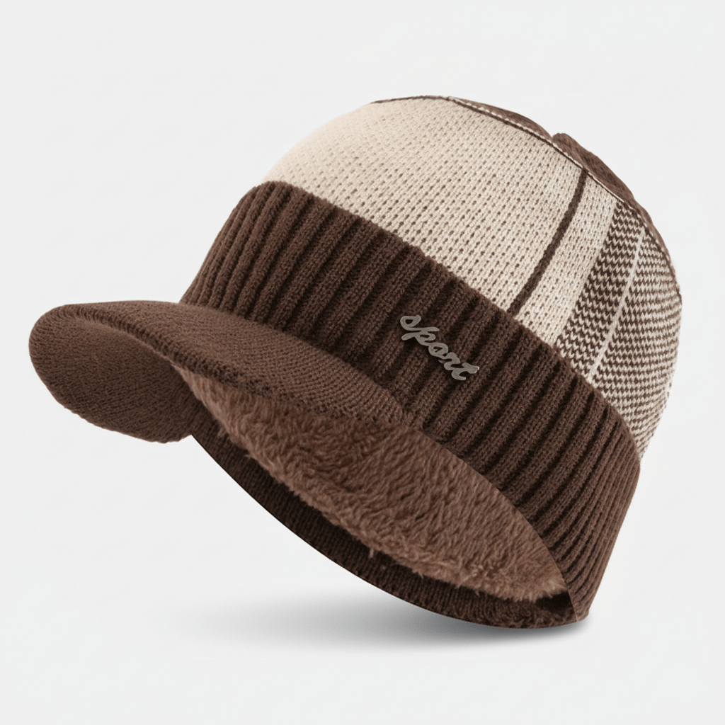 Bonnet Casquette Homme avec Visière Marron