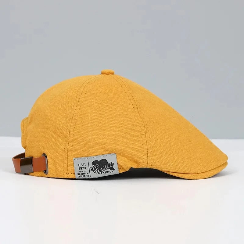 Casquette Plate Homme Moderne Jaune