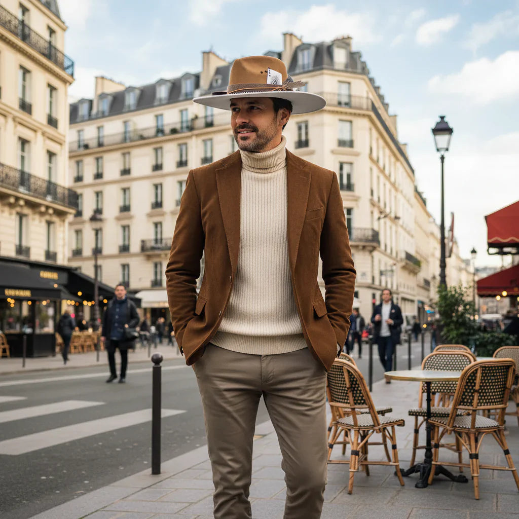 Chapeau Fedora Effet Suédine – Carte As & Plume