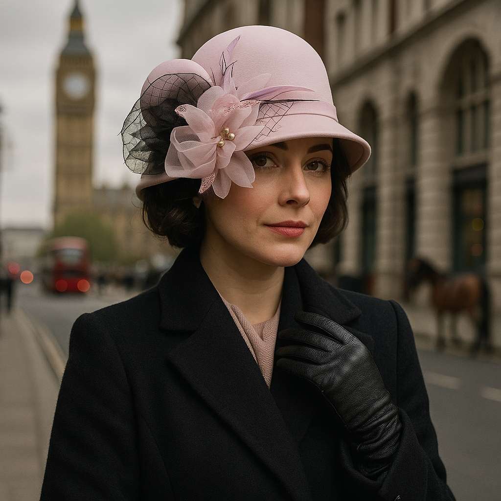 Chapeau Melon Cloche Femme à Fleur