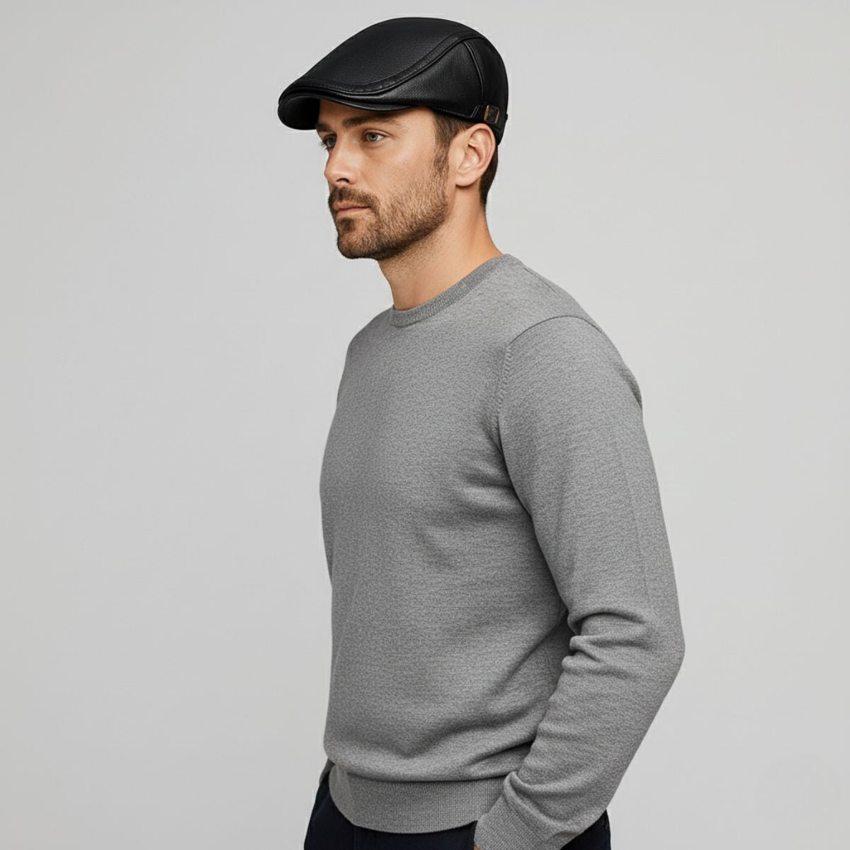 Béret Casquette Homme Cuir