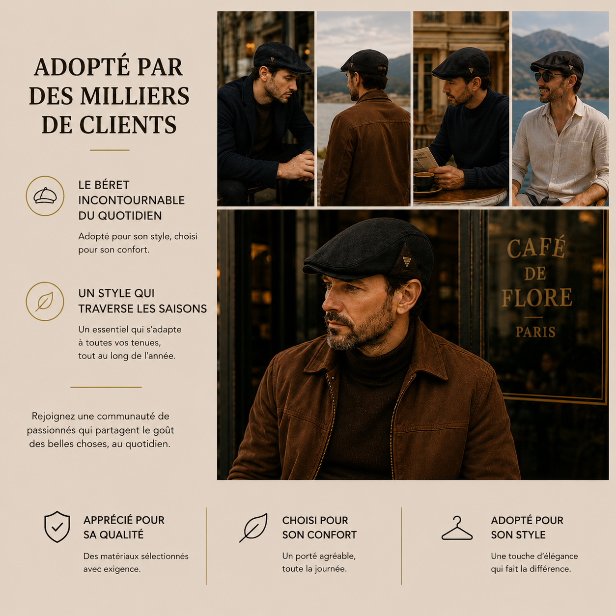 Béret Homme Rétro