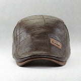 Casquette Plate Cuir Homme
