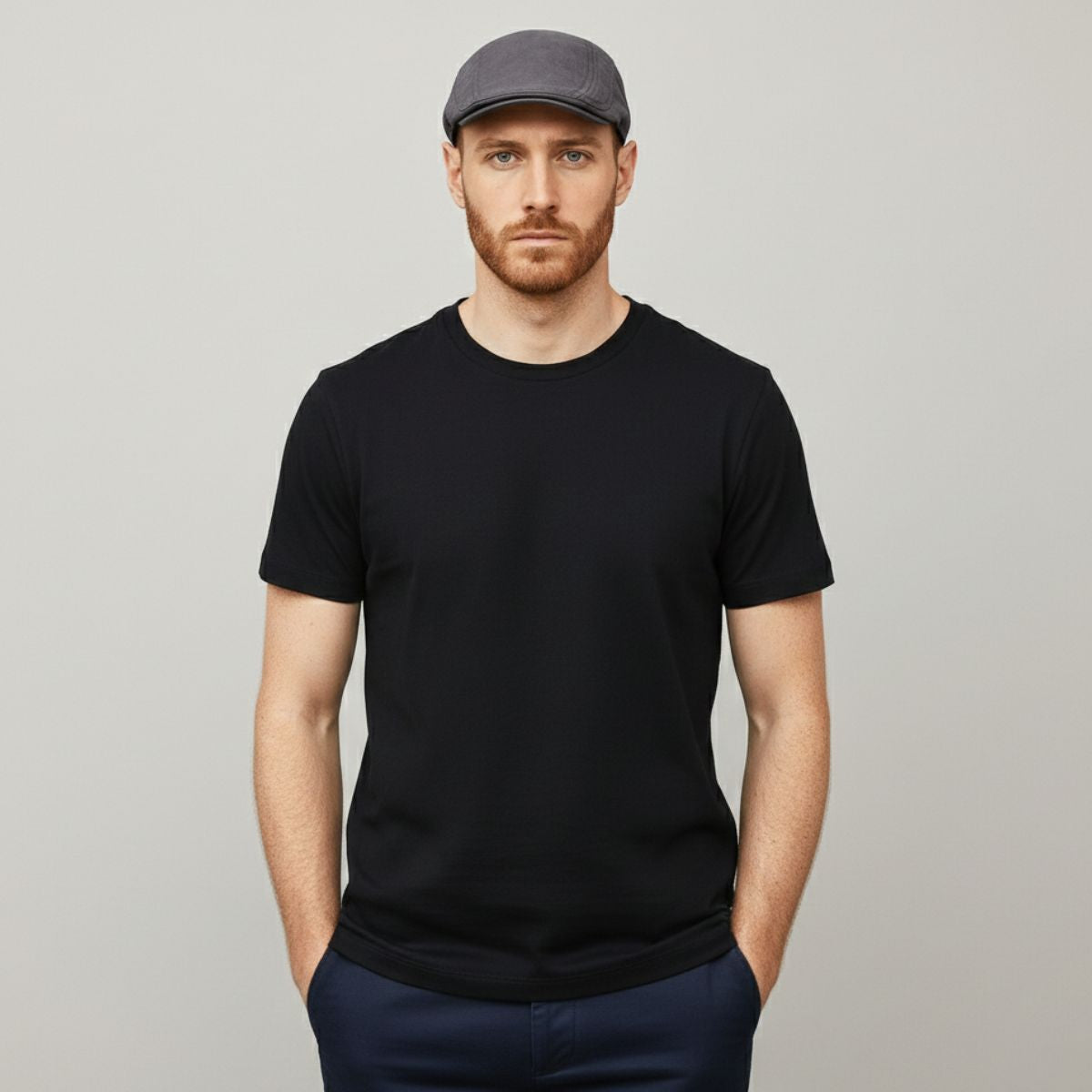 Casquette Plate Grise Homme