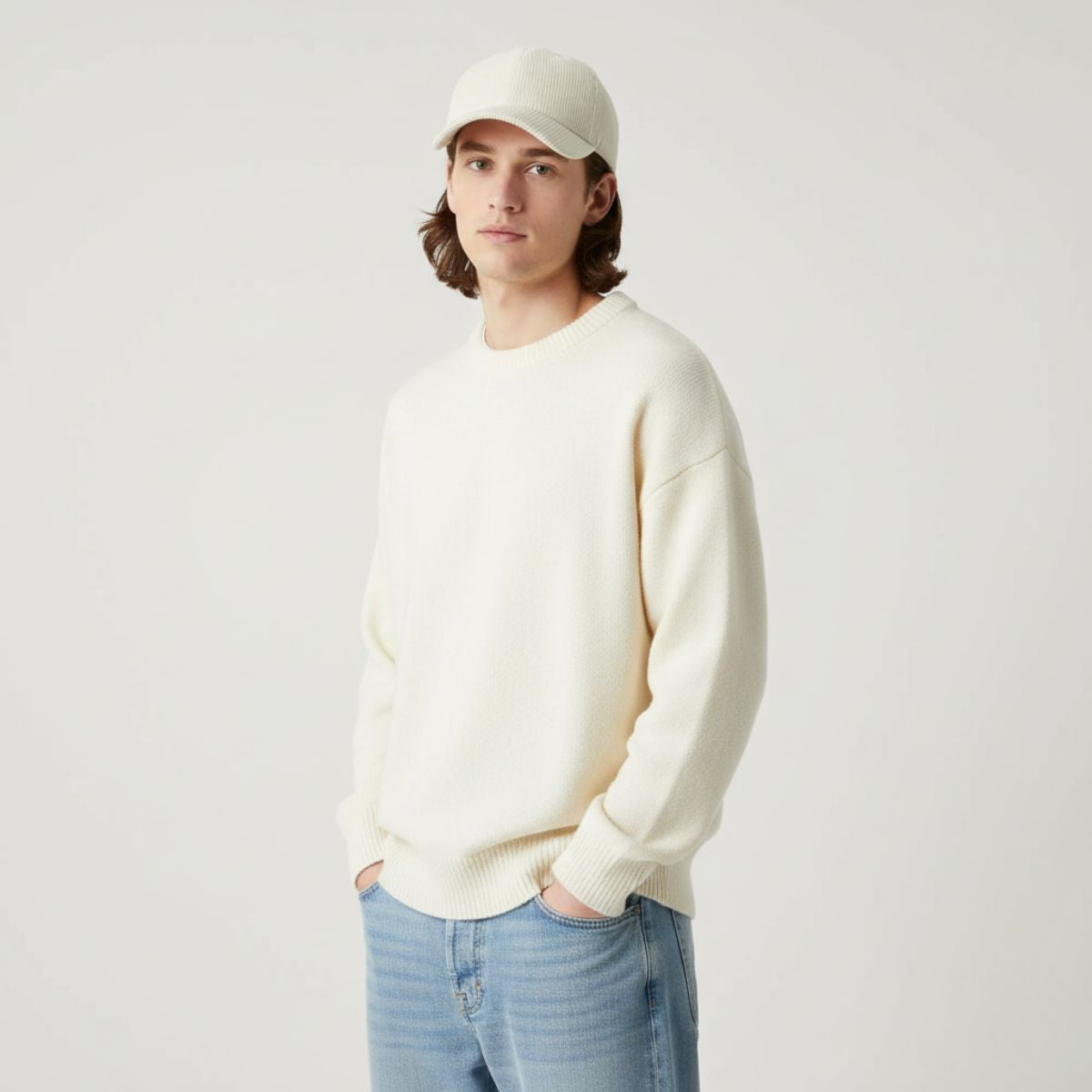 Casquette Velours Homme Beige