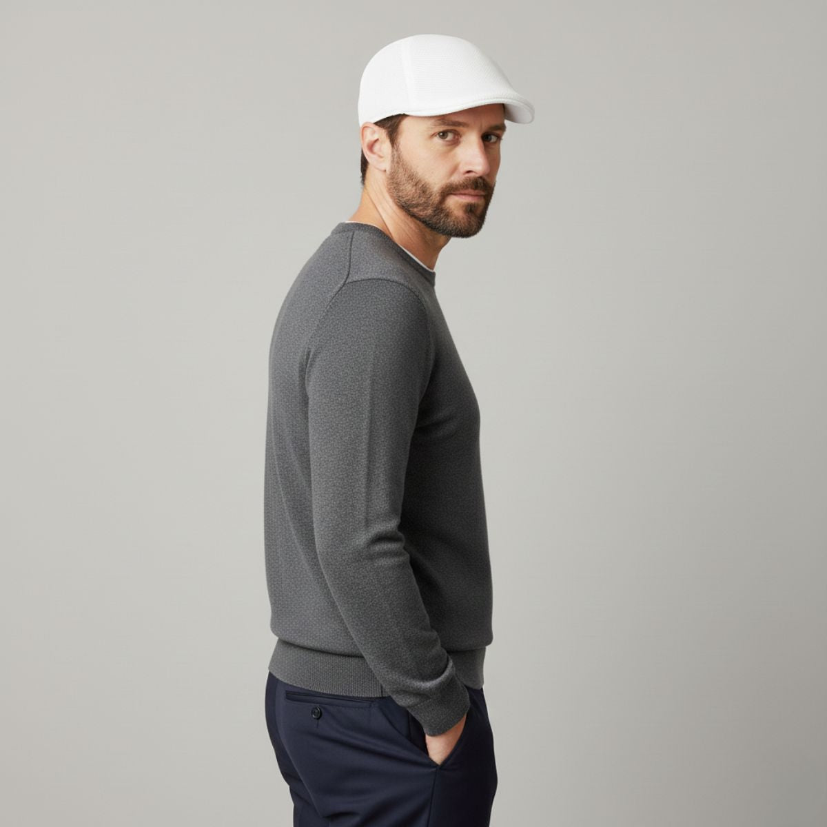 Casquette Plate Blanche Homme