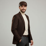 Casquette Plate Cuir Homme