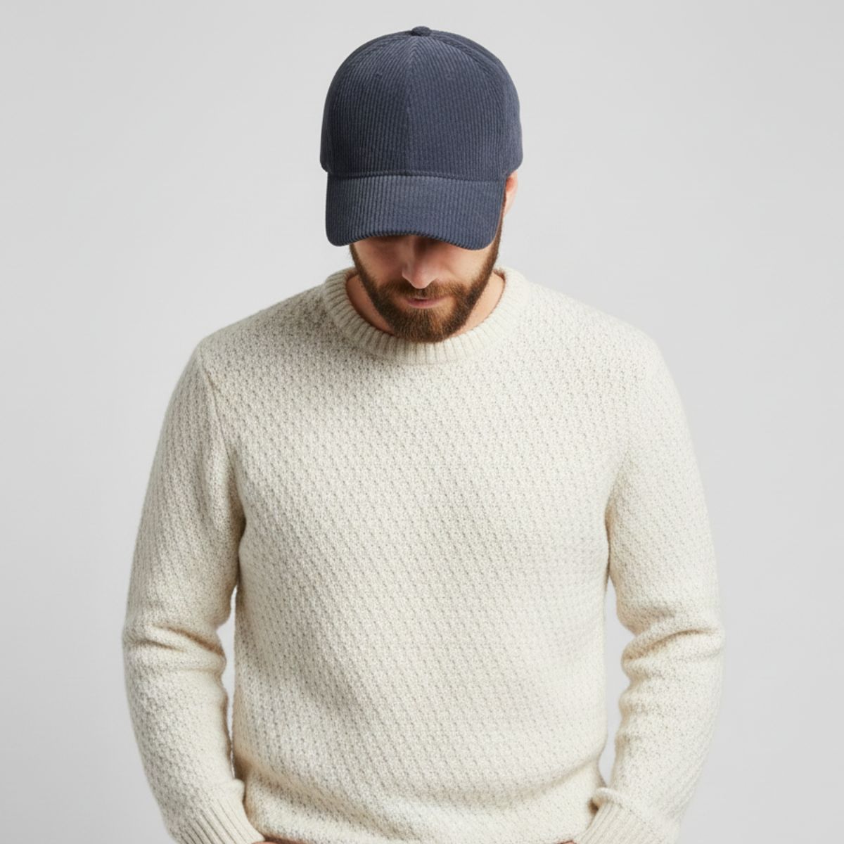 Casquette Velours Homme Bleu Marine