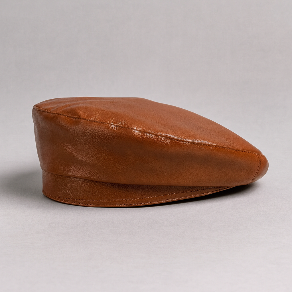 Casquette Beret Cuir Femme