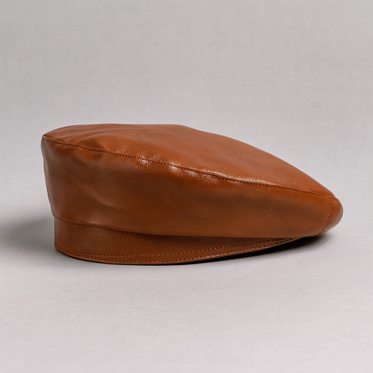 Casquette Beret Cuir Femme