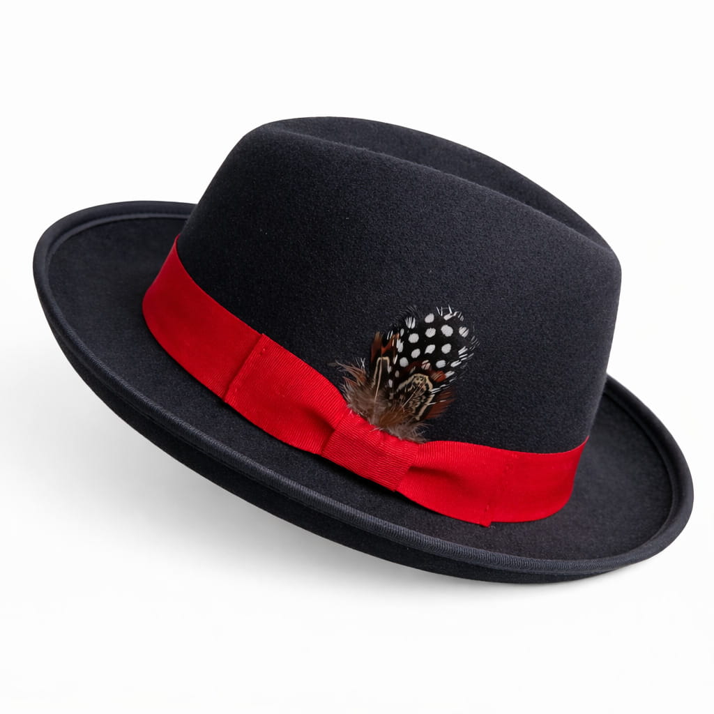 Chapeau Melon Fedora Plume
