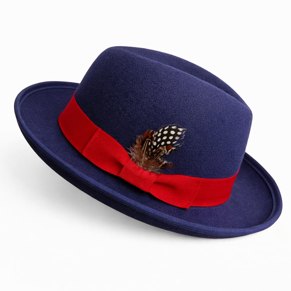 Chapeau Melon Fedora Plume