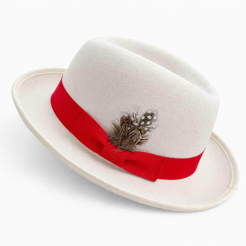 Chapeau Melon Fedora Plume