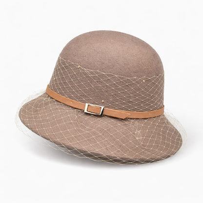 Chapeau Melon Cloche en Laine - Rétro