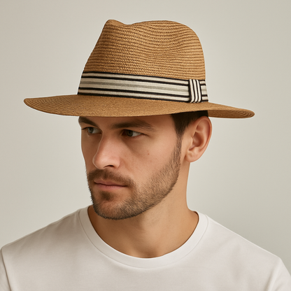 Chapeau Panama Unisexe Rayé – Luca