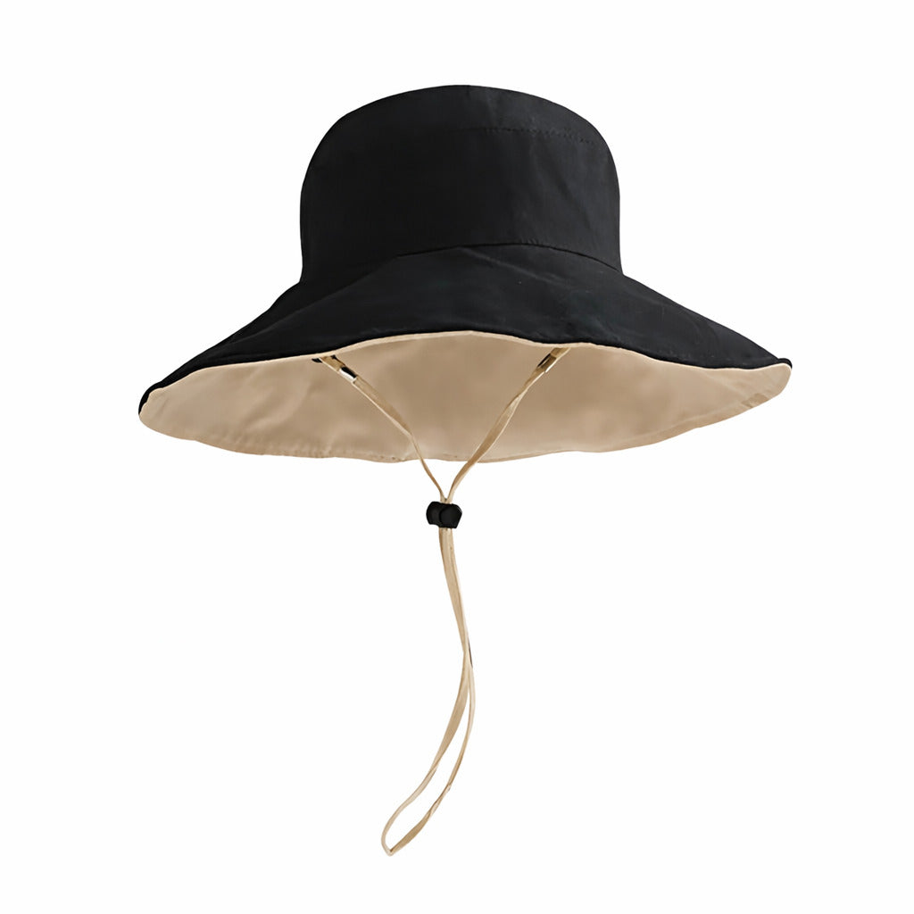 Bob Femme Reversible à Large Bord 100% Coton - Brise
