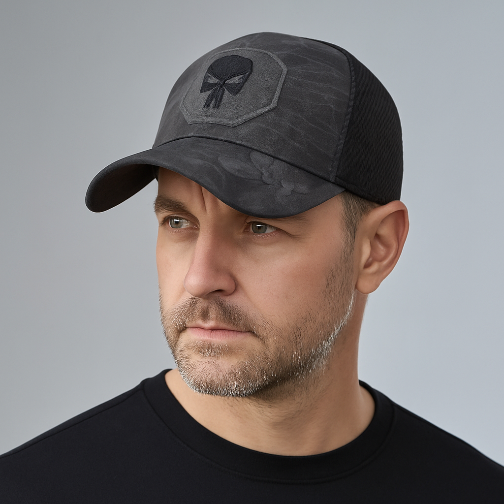 Casquette Tactique Camouflage Crâne – Black Ops