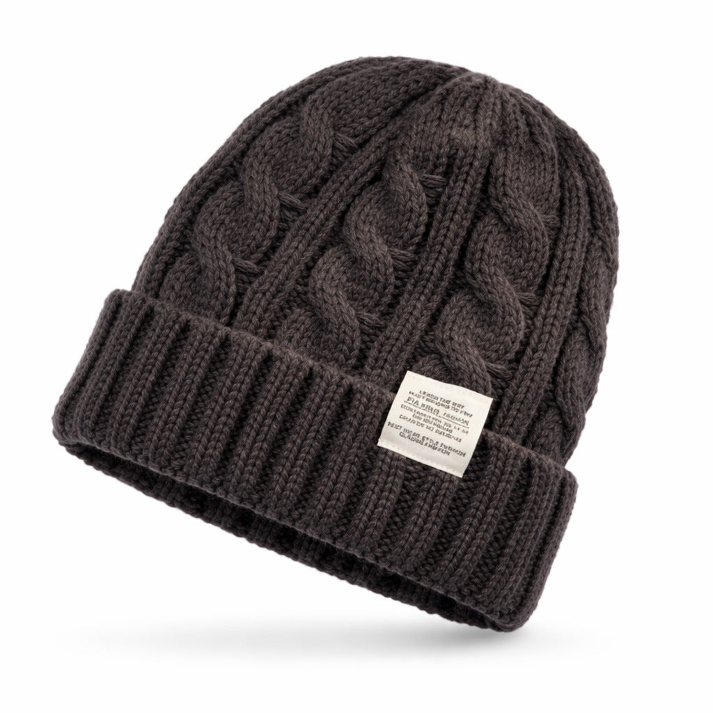 Bonnet Femme Cocoon Tricot Torsadé - Hivernia