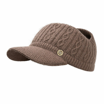 Bonnet Casquette Femme en Maille Tricotée Douce - Celeste