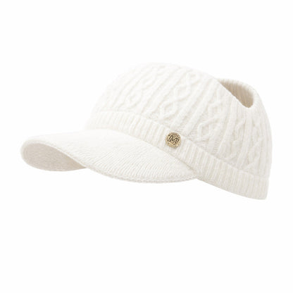Bonnet Casquette Femme en Maille Tricotée Douce - Celeste
