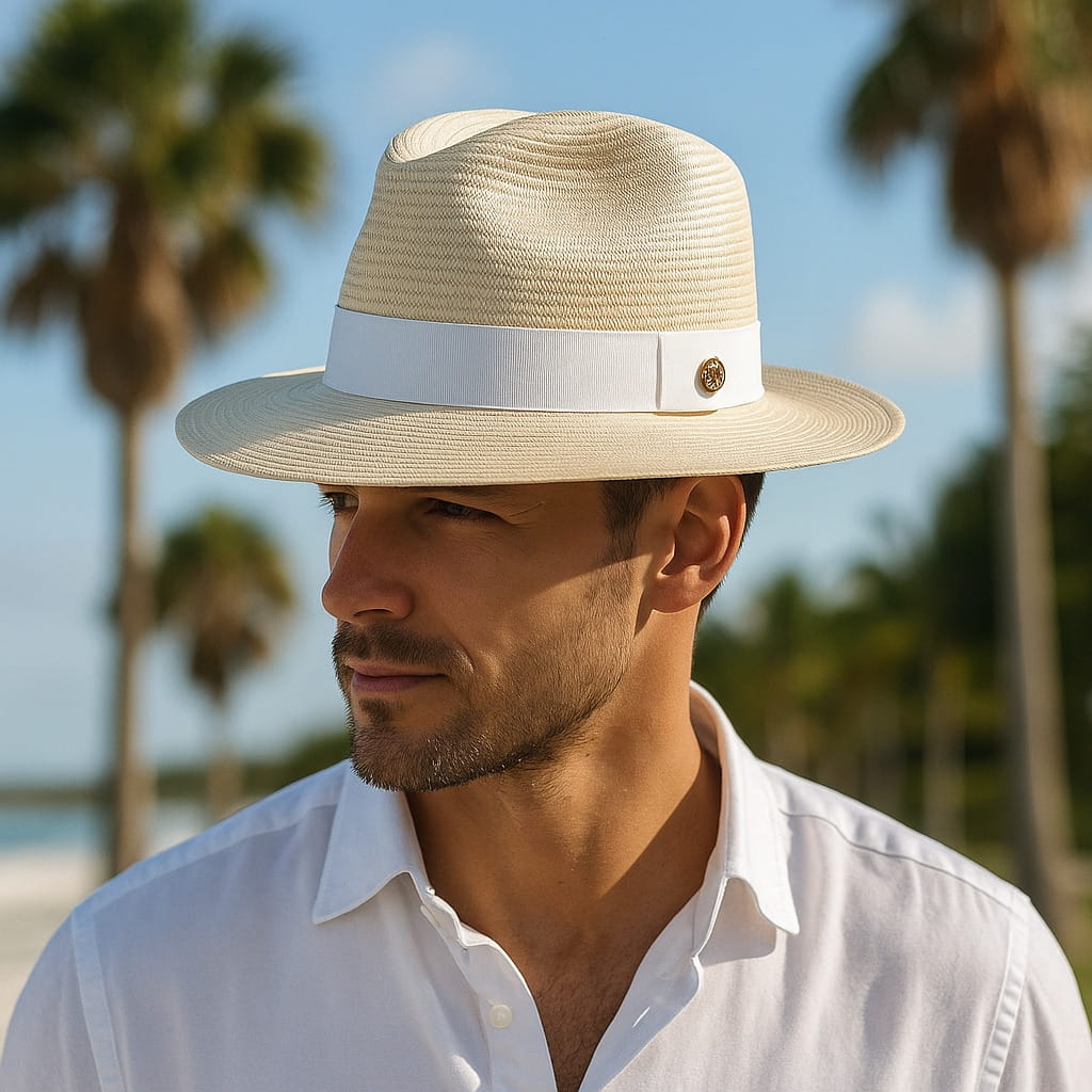 Chapeau Panama Classique Bande Contrastée – Milano