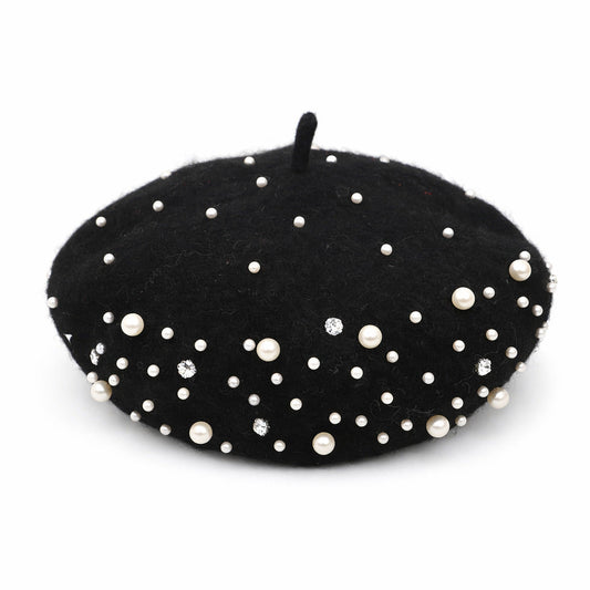 Béret Femme Hiver Perle