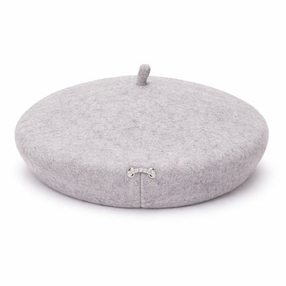 Béret Femme Raffiné avec Broche – Charme Parisien