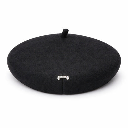Béret Femme Raffiné avec Broche – Charme Parisien