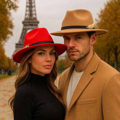 Chapeau Fedora Style British Plume