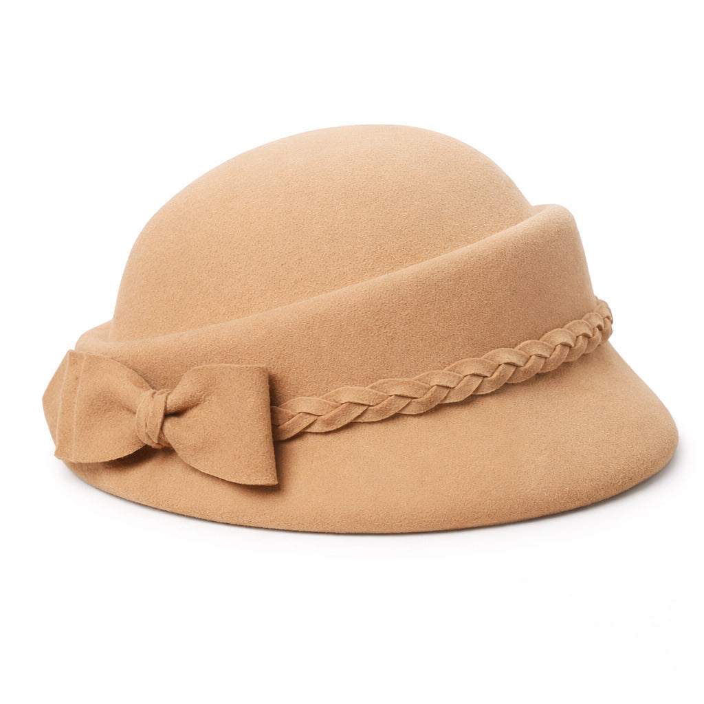 Chapeau en Laine Melon Cloche Femme - Casual