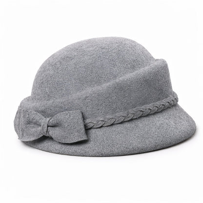 Chapeau en Laine Melon Cloche Femme - Casual