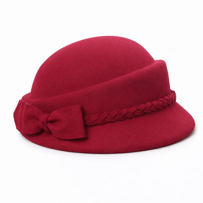 Chapeau en Laine Melon Cloche Femme - Casual
