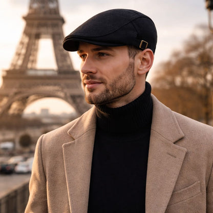 Béret Homme Tissu – Boucle Ajustable