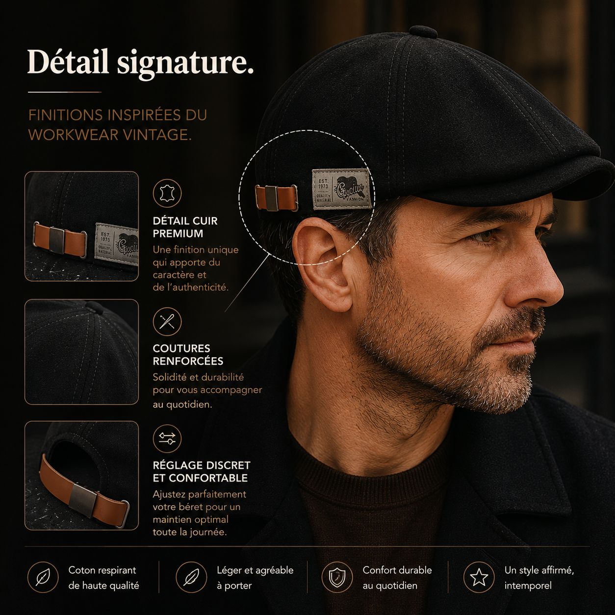 Béret Coton Homme - IvyCap
