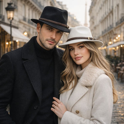 Chapeau Fedora Coton avec Cordon Tressé