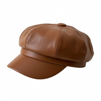 Casquette Gavroche Femme en Cuir - Chic