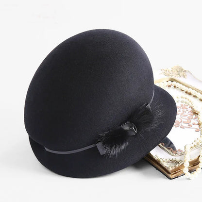 Chapeau Cloche Melon Femme 100% Laine