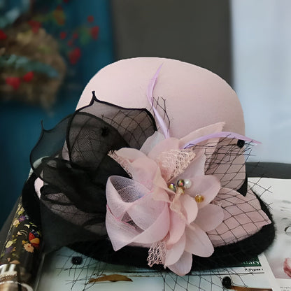 Chapeau Melon Cloche Femme à Fleur