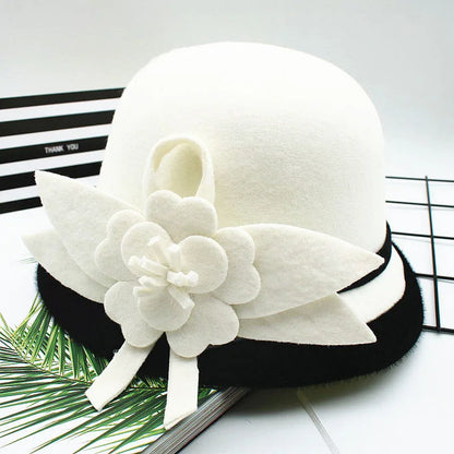Chapeau Cloche Melon Femme Black&White