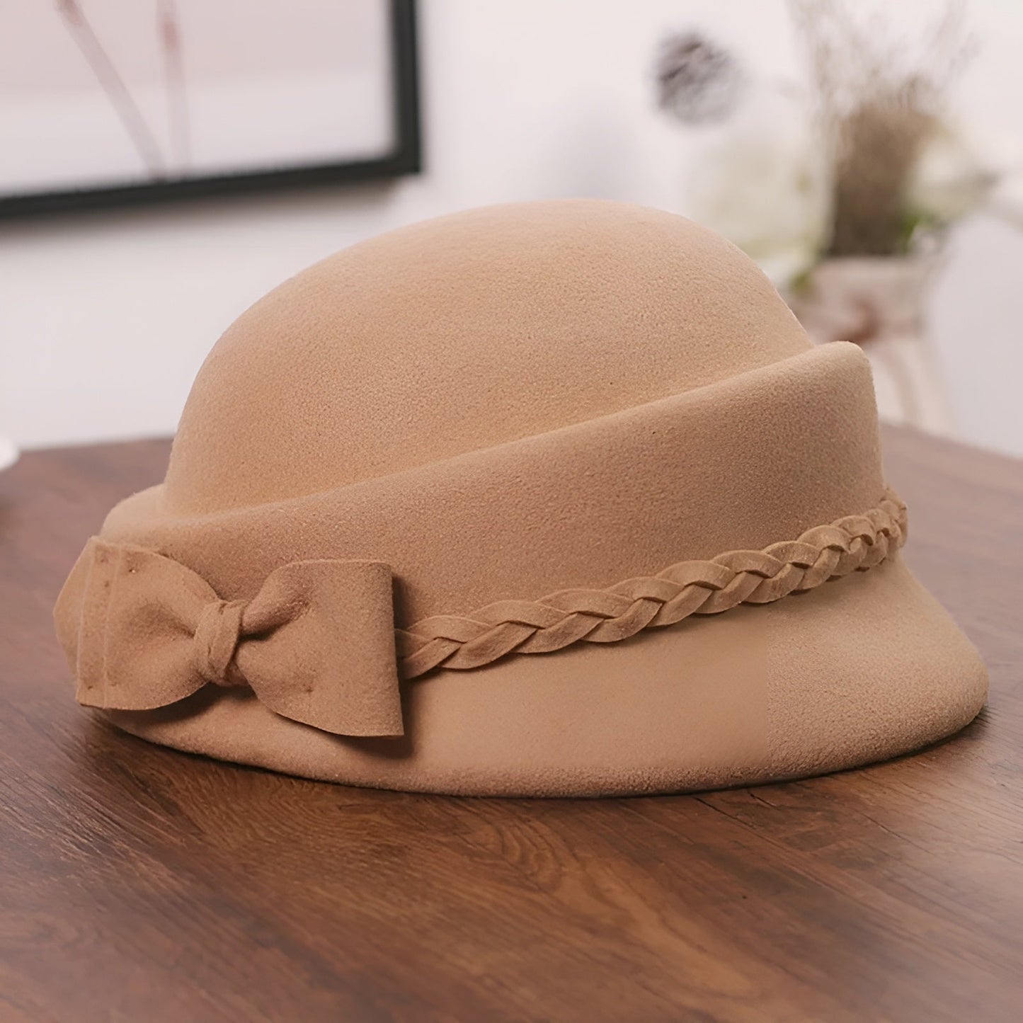 Chapeau en Laine Melon Cloche Femme - Casual