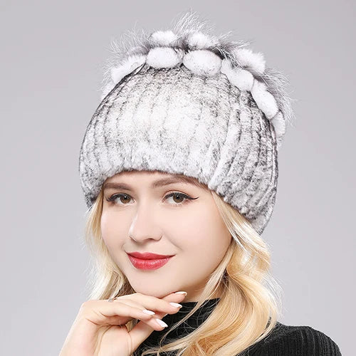 Bonnet Femme Luxe en Fausse Fourrure - Eolia