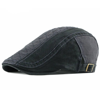 Béret Homme Bicolore en Coton avec Surpiqûres - Duality