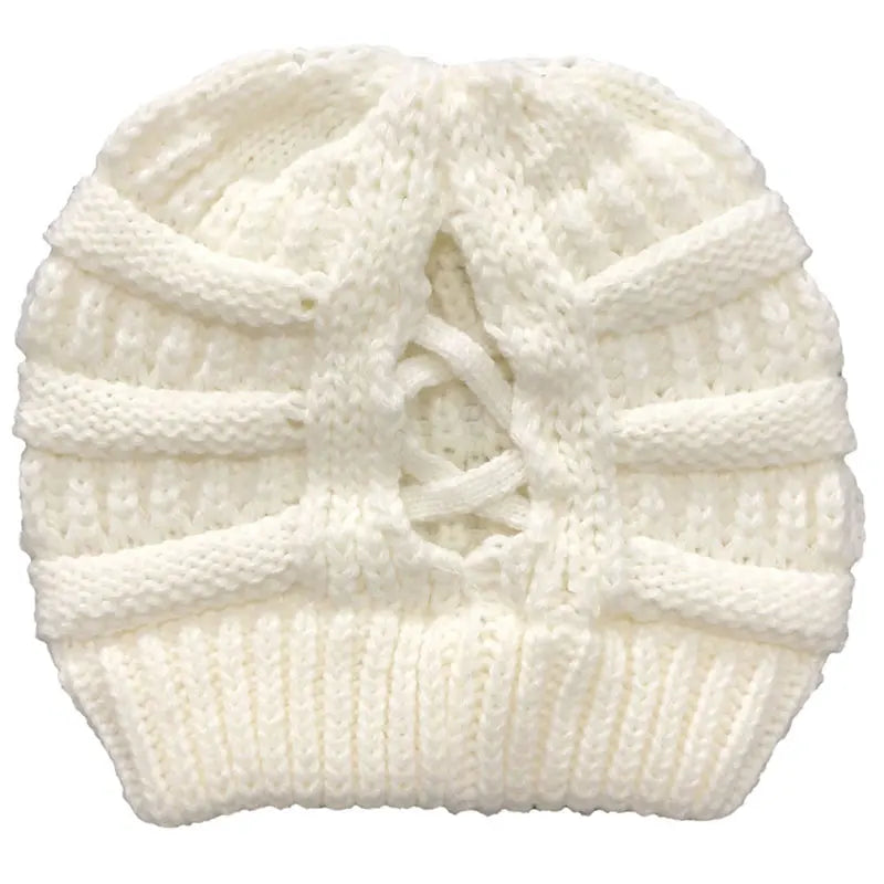 Bonnet Femme Hiver avec Ouverture pour Queue de Cheval - Pony