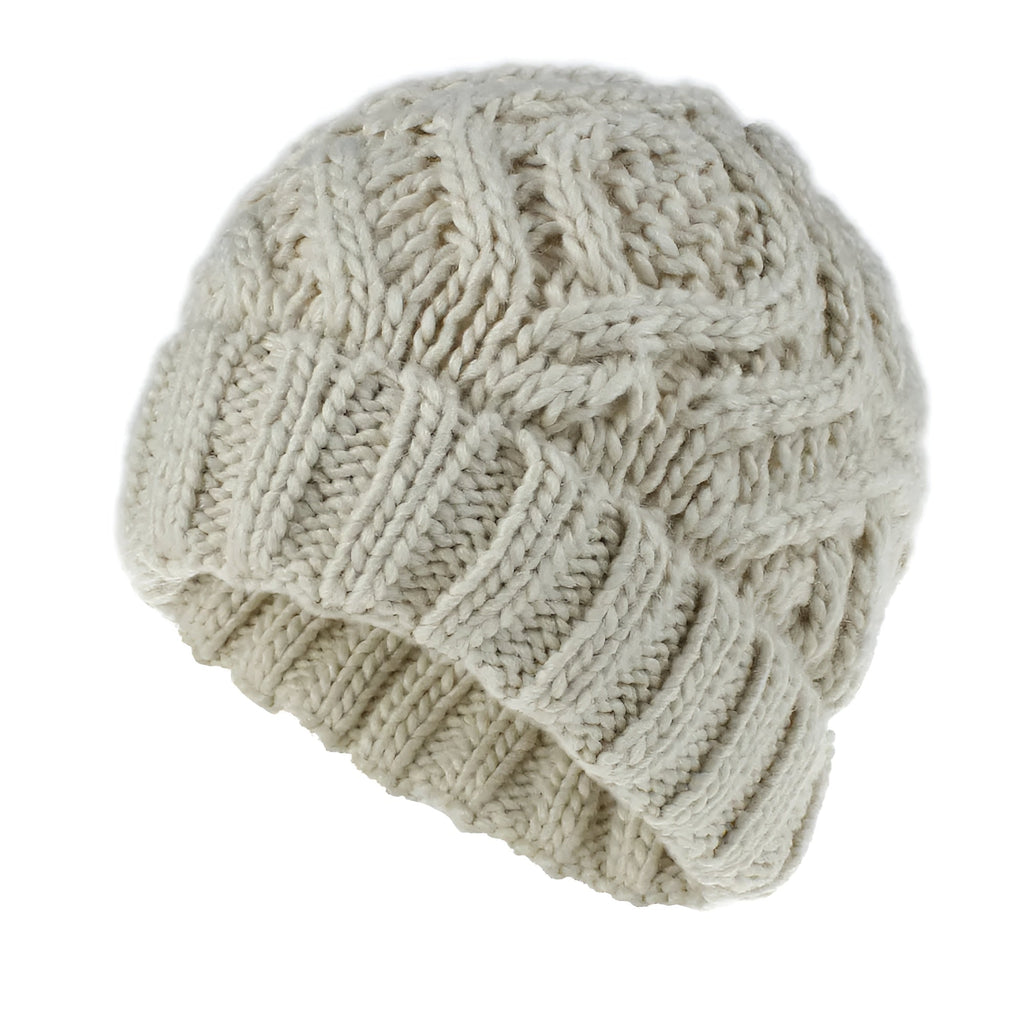 Bonnet Femme en tricot torsadé - GoldenCharm