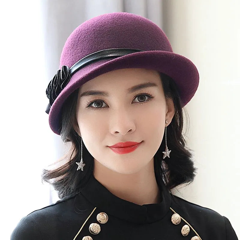 Chapeau en Laine Cloche Melon - Élégant